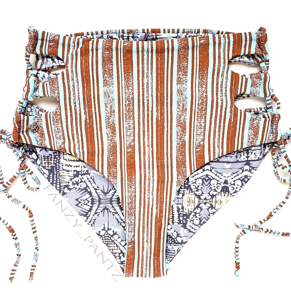Maaji high waist bottoms tie side Breakfast Club L - Picture 3 of 8